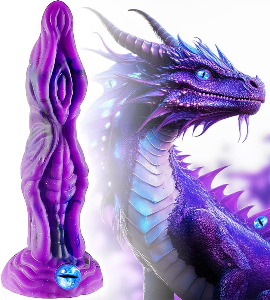 7.2" Fantasy Monster Dildo with Knot U & G-spot Dragon Dildo with Suction Cup, Long Anal Plug Adult Sex Toys & Games for Women Men Couples (DrakoPod)