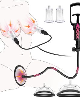 Pussy Pump Nipple Sucking Toys Women Sex Toy, Sex Toys for Female Vacuum Vagina Pump Nipple Pussy Sucker with 4 Cups, BDSM Adult Sex Toys Clitoral Sucking Toys Include 2 Pussy & 2 Nipple Cups