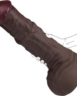 14.6 Inch Huge Thick Black Horse Dildo – 3.3” Diameter Big Monster Fantasy Dildo, Realistic Silicone Long Massive Giant Dildos for Clitoral Vagina and Anal Stimulation, Adult Sex Toys for Men, Women