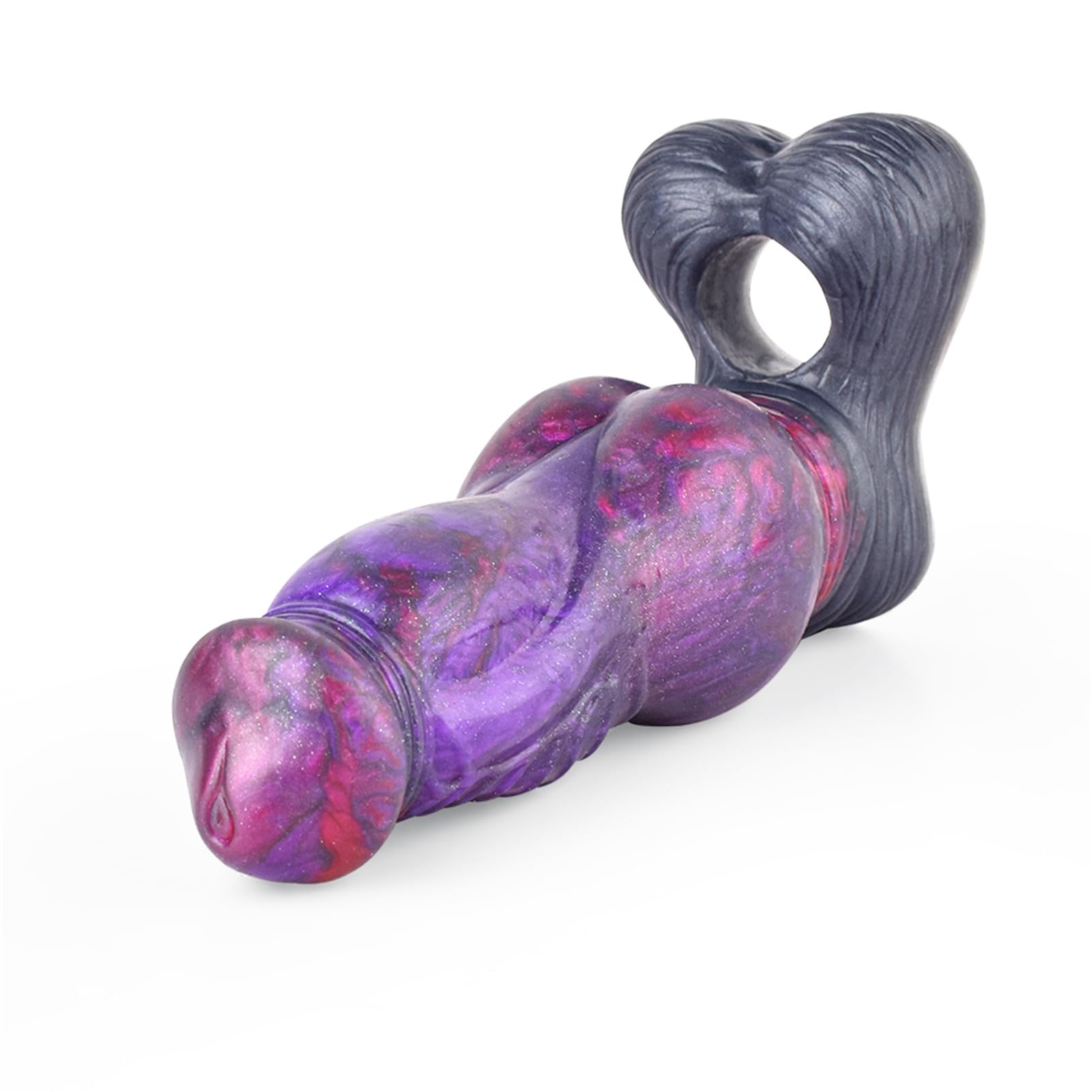 ZEEHUU Monster Penis Extender Sleeve with Cock Ring: Male Penis Sleeve Enlarger Silicone Penis Cover Adult Sex Toy, Knot Penis Sheath for Men (Purple)