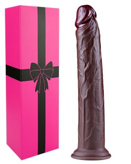 Soft Liquid Silicone Realistic Large Black Dildo with Suction Cup, 9 Inch Lifelike Prostate Anal Dildo Butt Plug Toy, Wearable Strapon G-Spot Dildos Flexible Penis Adult Sex Toy for Women Gay Couples