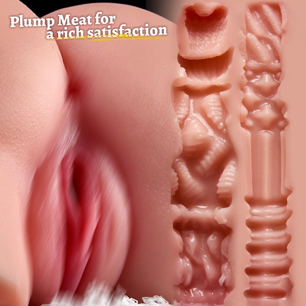 Sex Doll for Men Male Sex Toys - Tivino Adult Toys with Uneven Lengs and Soft Ass, 6LB Entry-Level Ass Realistic Pocket Pussies Tight Vaginal Anal Tunnel with Heating Rod Waterproof Male Masturbator