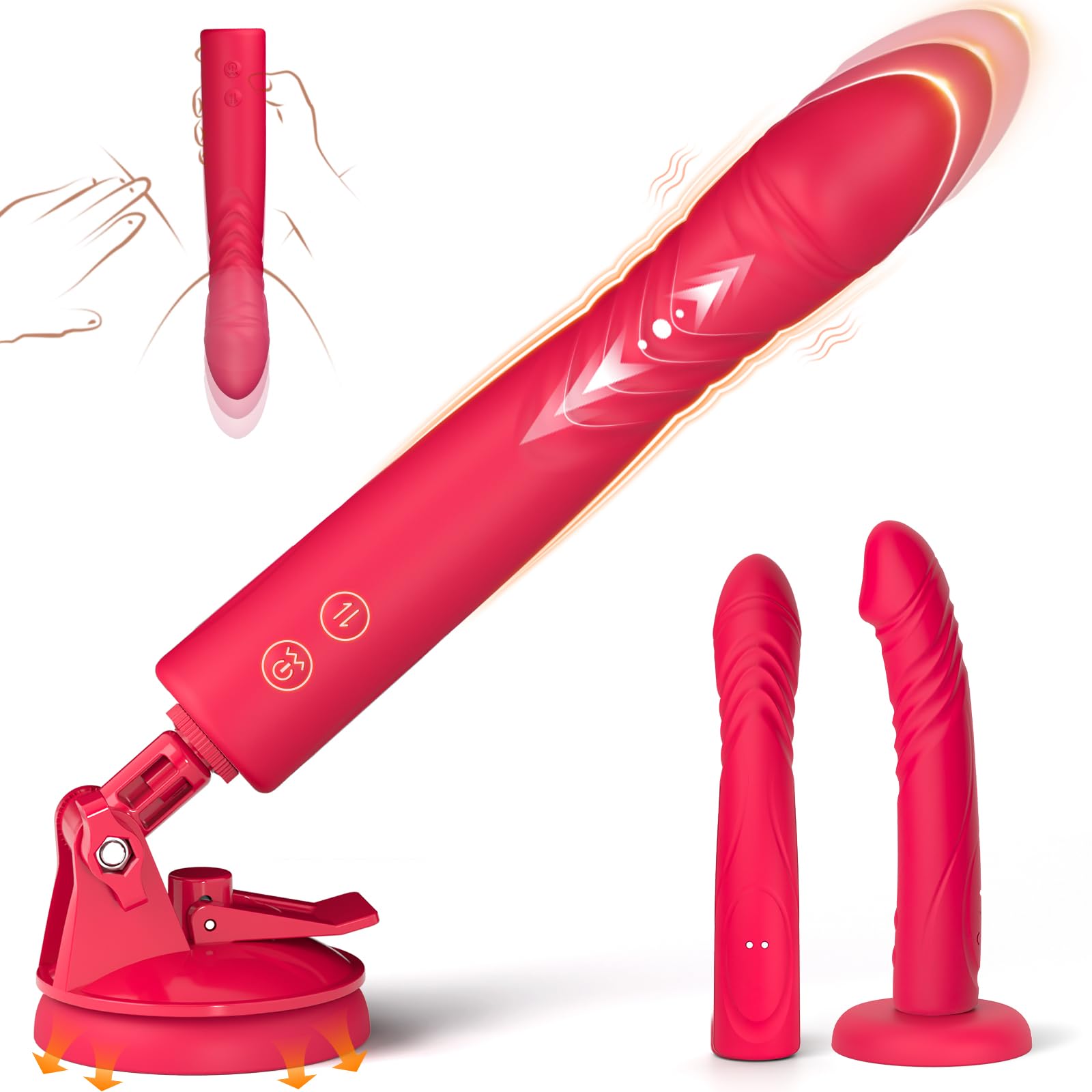 Sex Toys Thrusting Dildo Machine Vibrator - Detachable Riding Dildos Adult Toys with 10 Vibration Thrusting Modes, Adult Machine G Spot Clit Anal Toy with Removable Suction Cup and Base for Women Men