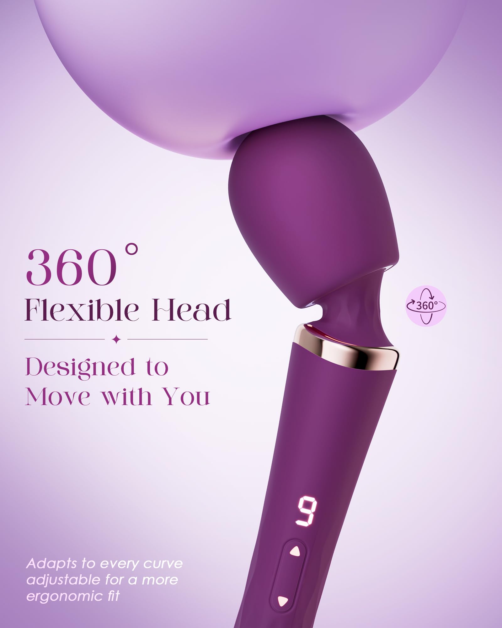 MOOLIGIRL Vibrator Wand Dual-Ended Dildo, APP Controlled Women Sex Toys with 9 + 9 Vibration Modes, Powerful and Quiet, IPX7 Waterproof Rechargeable G Spot Vibrators for Solo & Couple Play