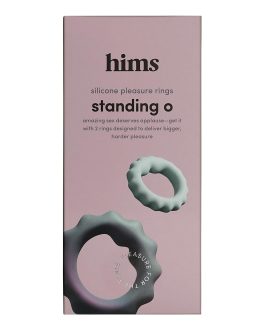 HIMS Standing O Penis Rings – Silicone, Non-Vibrating Grooved Pleasure Rings – Men’s Sex Toy for Stronger Erection – Reusable & Easy-to-Use – Safe for Skin & Sensitive Areas – Set of 2