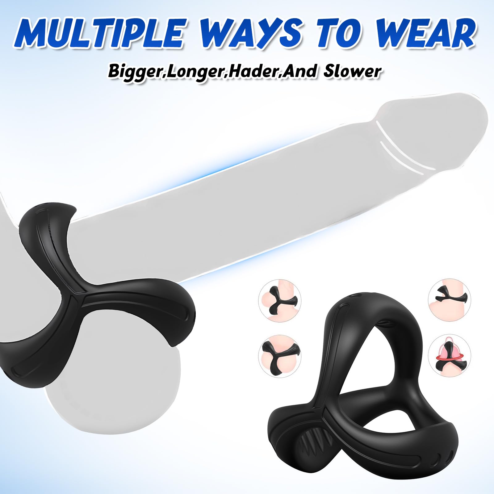 Penis Pump Sex Toys for Men,Baotsuri Manual Penis Enlarger Enlargement Extend Pump Air Pressure Device for Men Stronger Bigger Erections with 1 Triangular Penis Ring and 1 Large Silicone Penis Sleeve