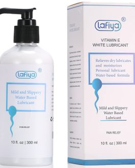 Water Based Lubricant, Vitamin E Creamy White Lube for Vaginal and Anal Sex, Long Lasting Non Sticky Slippery Personal Lubricant Moisturizer for Women Men Massage 10 oz