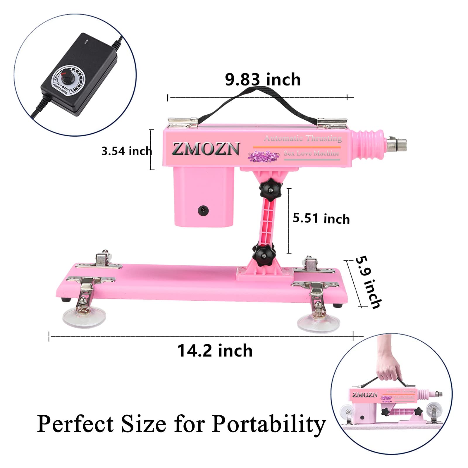 ZMOZN Automatic Sex Machine Thrusting Dildo Machine with 3 XLR Connector