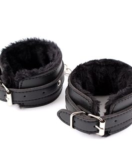 Adjustable Handcuffs Ankle Bracelets SM Adult Plush PU Leather Bondage Fetish Handcuffs Kit Cuff Restraint Set Sex Toy, Rbenxia Handcuff Restraints Adult Sex Toys Black