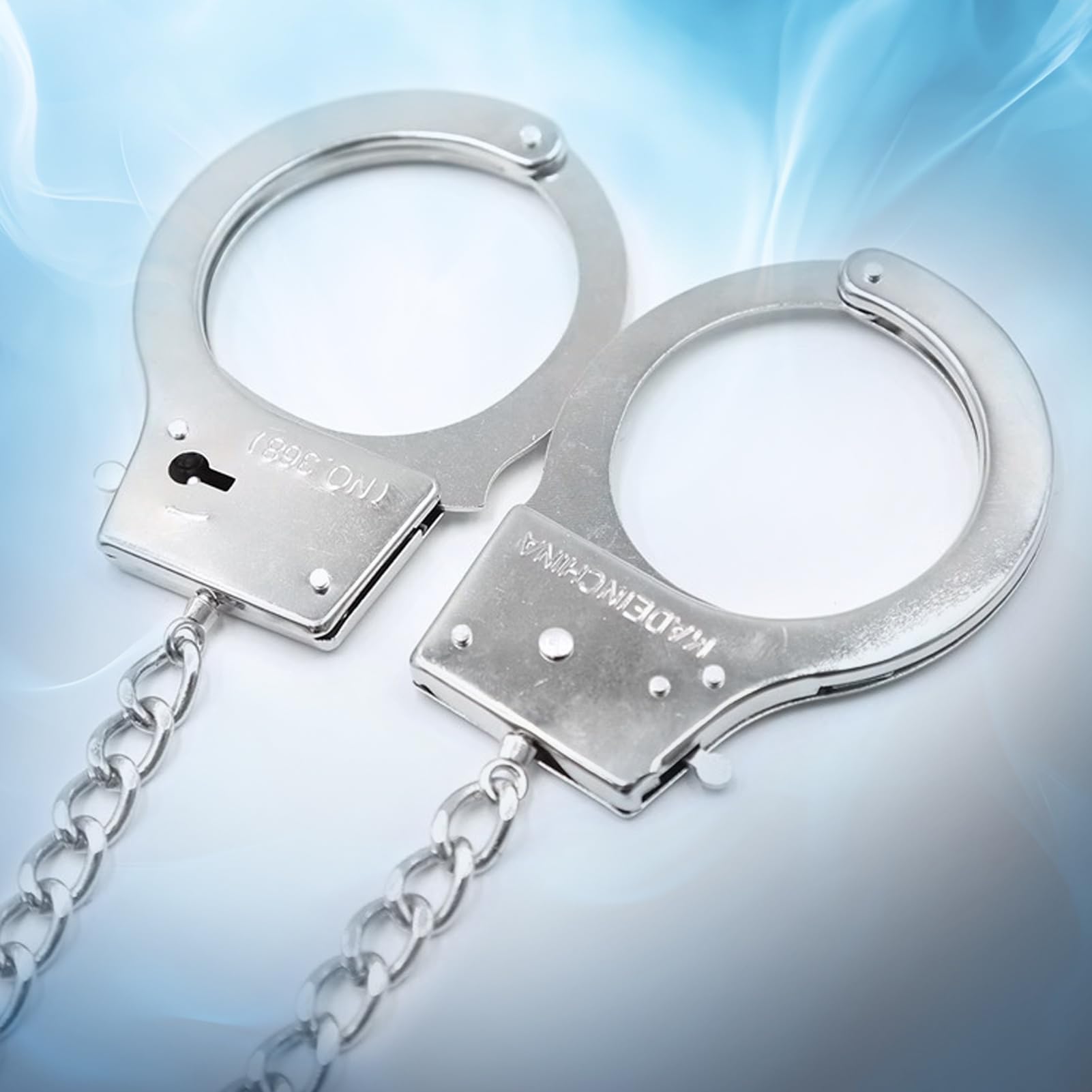 Bondage Restraint Handcuffs with Anal Plug Long Chain Handcuffs Stainless Steel Couple Handcuffs Anal Play Beginners BDSM Game Play Adult Sex Toys for Men and Women Couple