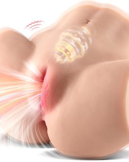 10LB Sex Doll Male Sex Toys, 12 Sucking & 12 Vibrating Electric Penis Pump,Realistic Male Masturbator with Plump Labia,Sex Dolls for Men Silicone Pocket Pussy with 3D Vaginal Channel Adult Sex Toys