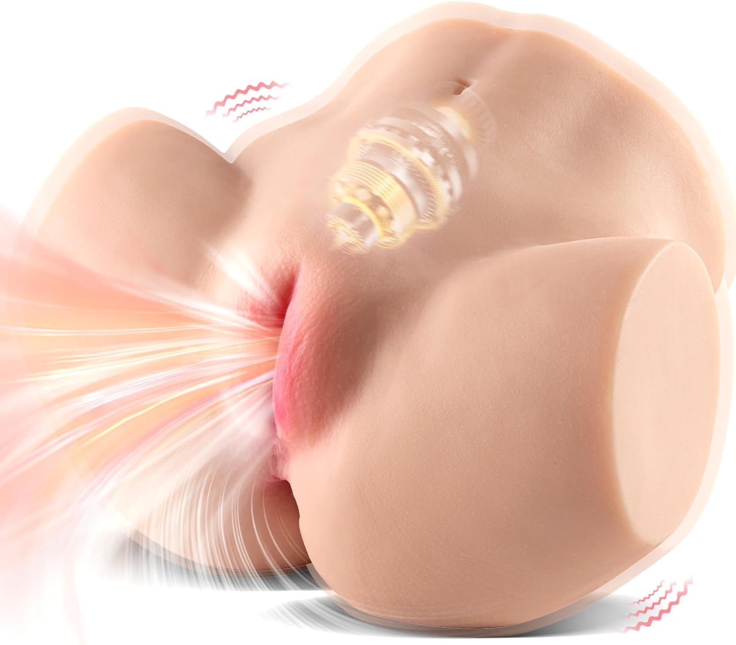 10LB Sex Doll Male Sex Toys, 12 Sucking & 12 Vibrating Electric Penis Pump,Realistic Male Masturbator with Plump Labia,Sex Dolls for Men Silicone Pocket Pussy with 3D Vaginal Channel Adult Sex Toys