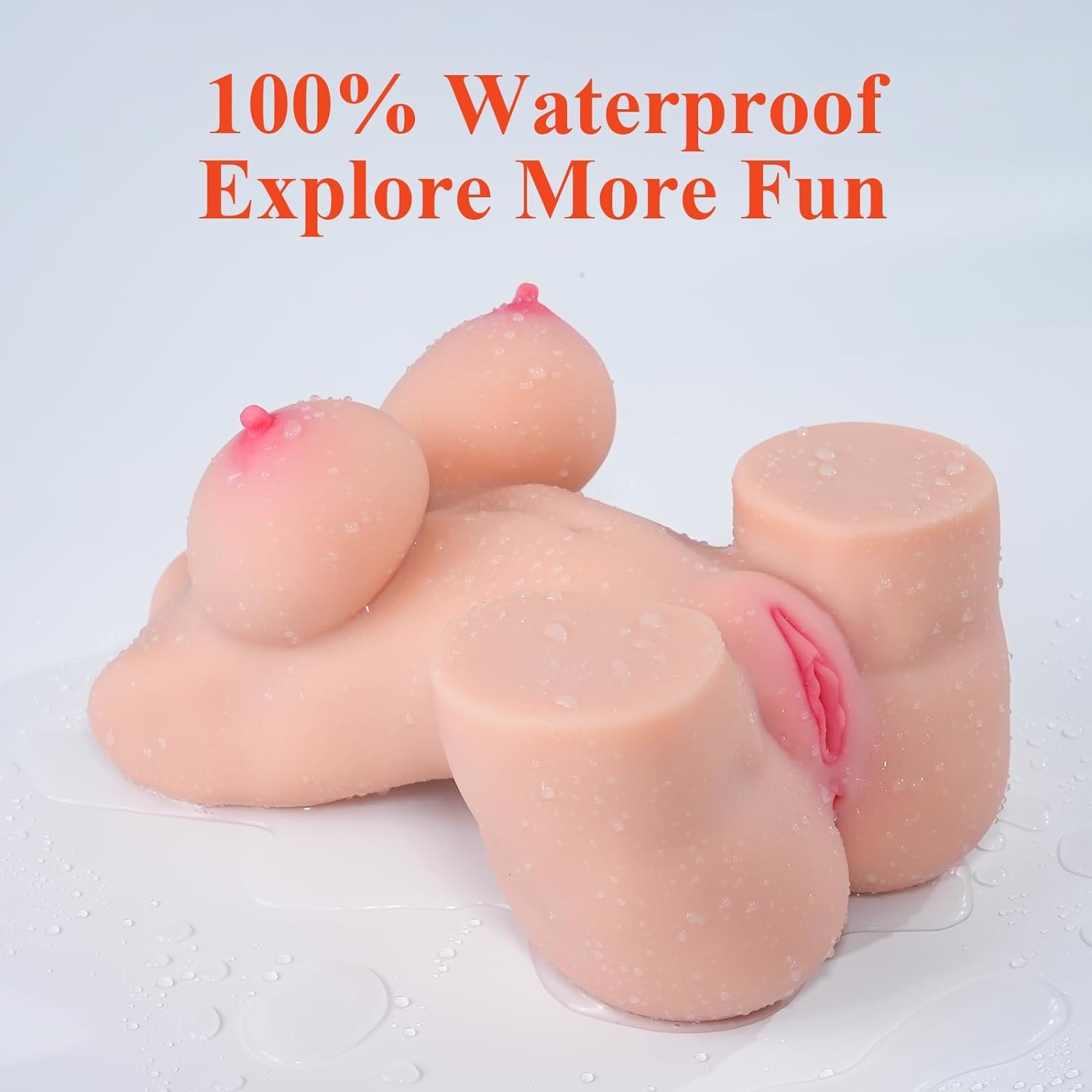 TANTALY 8LB Torso Sex Doll Selena, Male Sex Toy with Big Boobs and Ultra Soft Ass, Realistic 3D Textured Vaginal and Anal Tunnel Sex Dolls for Men, Male Masturbator Portable Sex Toy for Men (Fair)