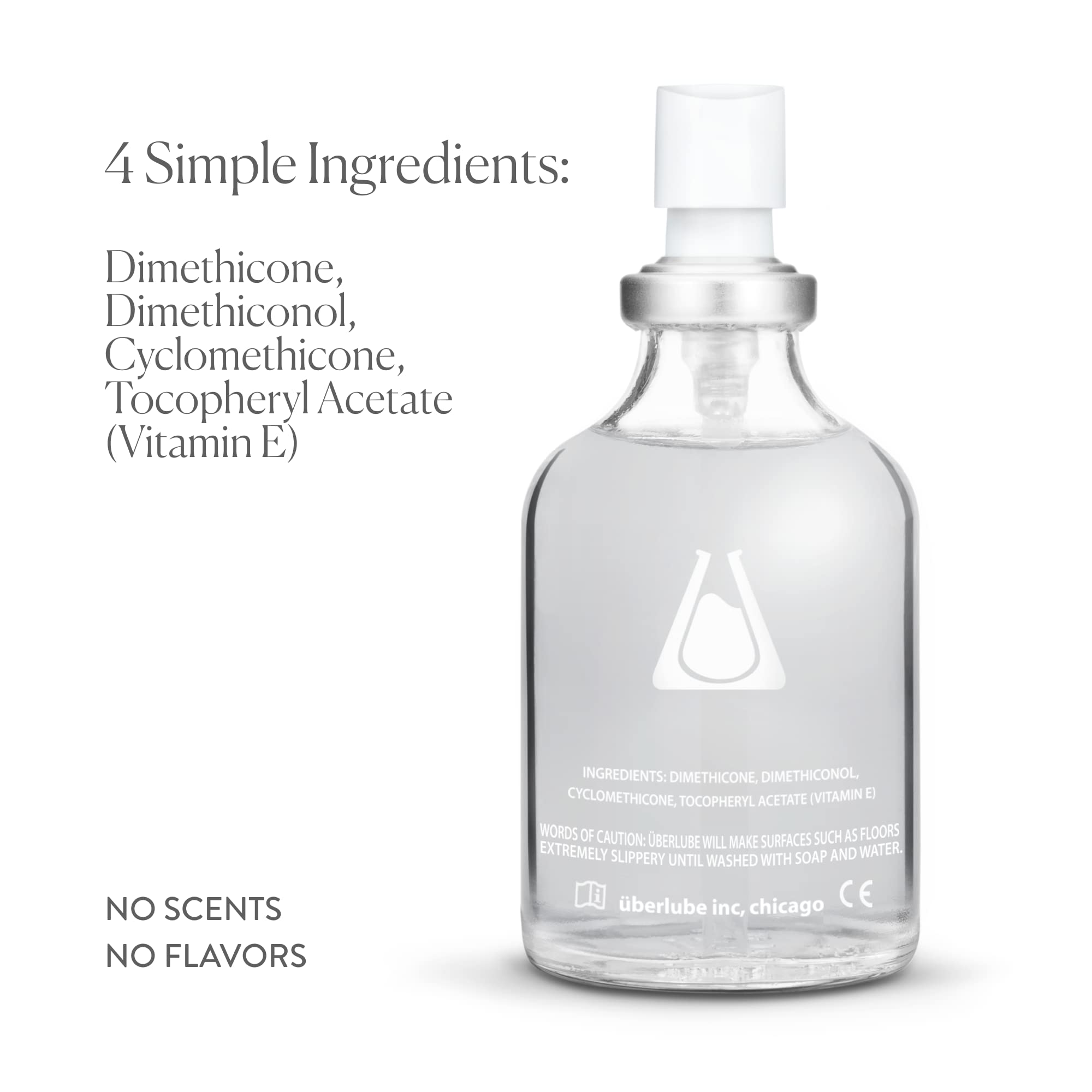 Uberlube Premium Silicone Lube (1.86 Fl Oz.) Unscented, Long Lasting Sex Lube, Waterproof, Ultra Smooth Performance, Personal Lubricant for Privacy & Toys, Vaginal & Anal Use, OBGYN Recommended