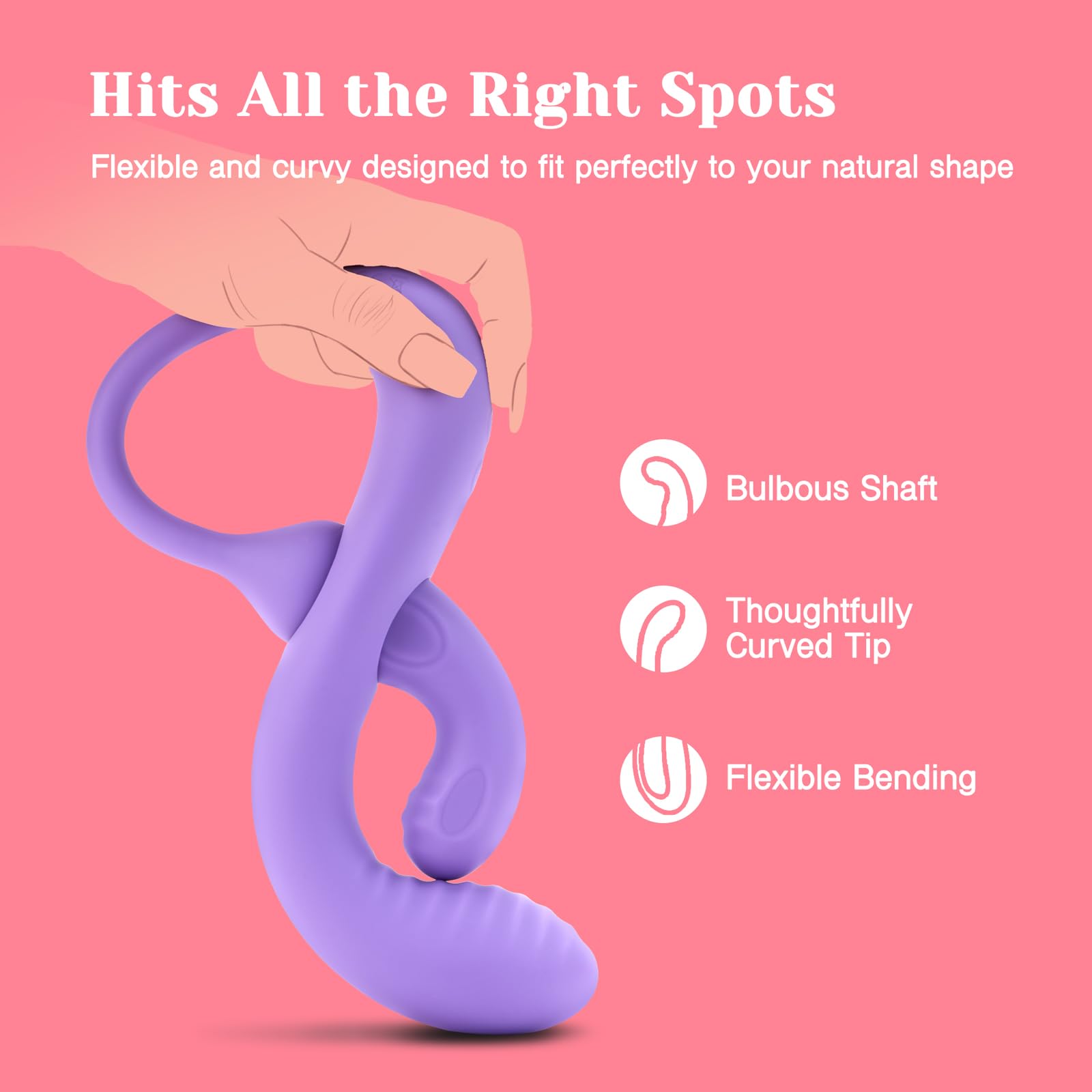Tracy's Dog Vibrator Sex Toys - Transformable Rabbit Vibrators for Women, Clitoral & Anal G-Spot Stimulation, Soft Double-Ended Dildos for Solo & Partner, Remote Adult Toy with 10 Vibrations, Wizzy