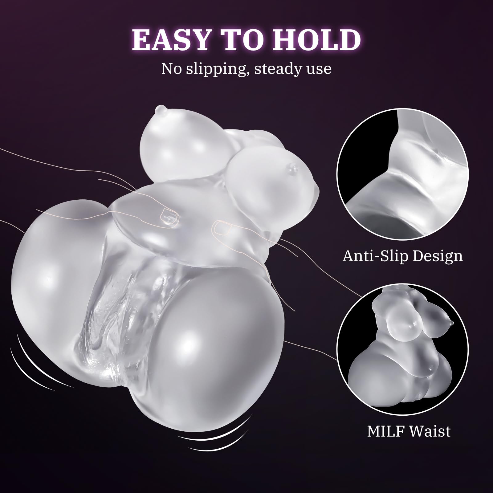 Male Sex Doll Male Masturbator, 2.2LB BBW Sex Doll Pocket Pussy Sex Toy for Men, Realistic Sex Dolls with Dual Textured Vagina Anal Channels, Clear Pocket Pussy Big Ass Adult Toys for Men Masturbation