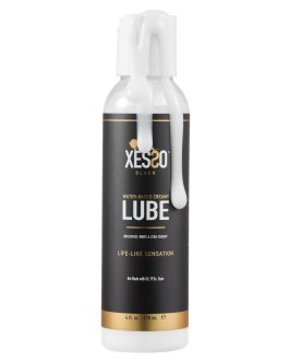XESSO Cum Lube, White Creamy Water-Based Lubricant 4 fl oz, Unscented Hypoallergenic Thick Gel for Women, Men & Couples. Made in US & Discreet Package. Package May Vary