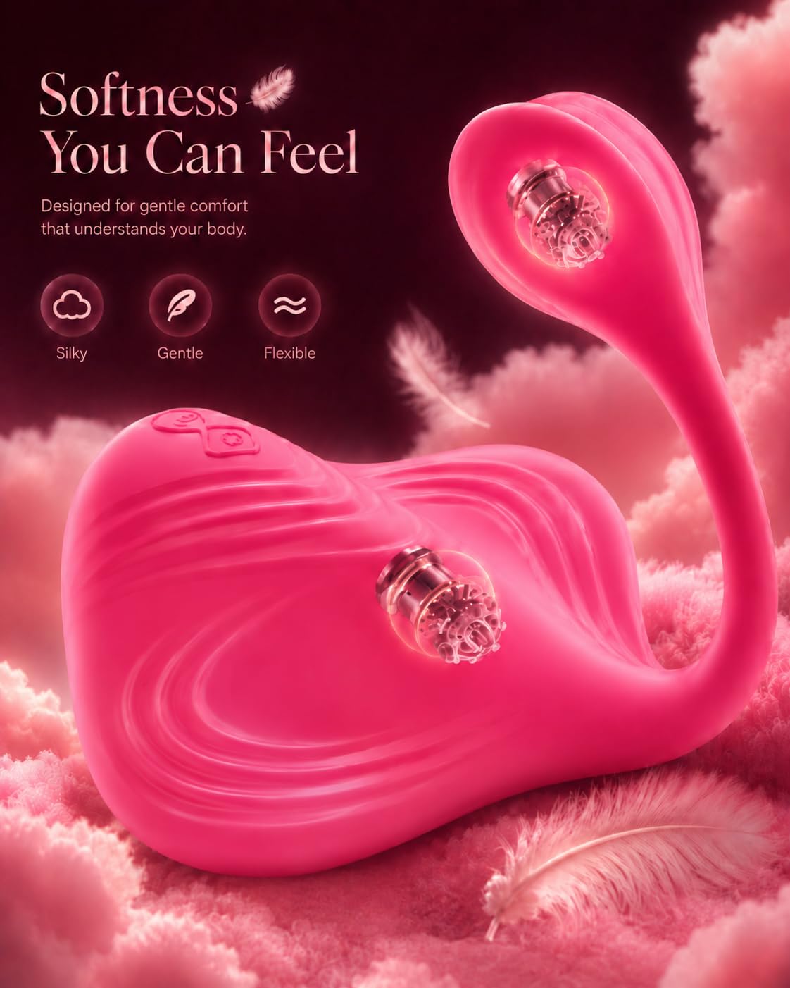 Vibrator Adult Sex Toys, Women Sex Toy Sit and Ride Vibrators with 9 Vibrating Mode, Remote Control Strapless Strap-On Dildos Vibrator Dildo for Clit Vagina Adult Toy