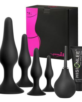 HISIONLEE Butt Plug Anal Plug 5PCS Sex Anal Toys Silicone Anal Training Kit