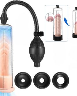Penis Pump Sex Toys for Men Penis Extender Adult Sex Toys Vacuum Pump, Extend Cock Pump Male Masturbator, Manual Penis Enlarger Toys4mens with Cock Ring Stroker, Male Sex Machine Dick Enlarger