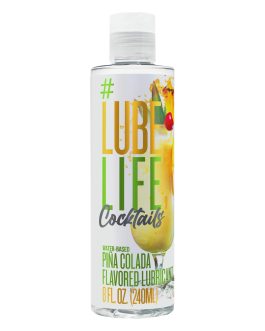 LUBELIFE Water-Based Piña Colada Flavored Lubricant, Personal Lube for Men, Women and Couples, Made Without Added Sugar, 8 Fl Oz