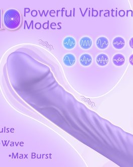 Vibrator Sex Toys for Women, Erncuuc Realistic Dildo Adult Toys with 10 Vibration Modes, USB Rechargeable | IPX7 Waterproof | Quiet G-Spot & Clitoral Silicone Dildos Vibrators for Couples, Purple