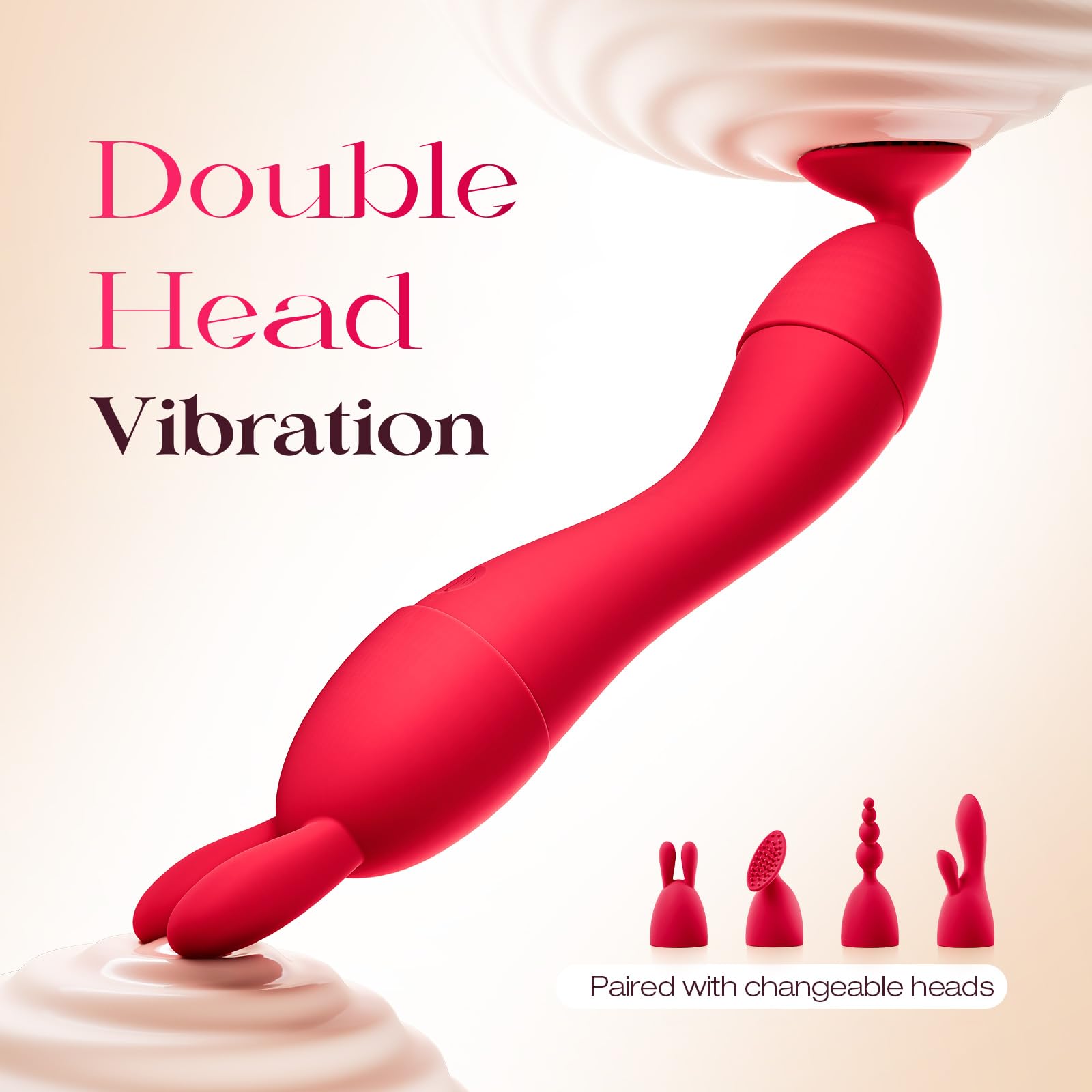 MOOLIGIRL Dildo Vibrator Kits, Women Sex Toys Adult Toy APP Control 20 Modes with 4 Replacement Silicone Heads for Solo and Couples, IPX6 G Spot Vibrators for Clitoral Nipple and S&M Floggers Black
