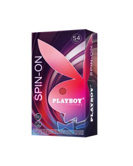 PLAYBOY Condoms Spin-ON, Double Spiral Premium Lubricated Condoms – 12 Count