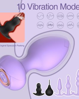 Sex Toys Butt Anal Plug – 6 Pack Training Kit Set Silicone Vibrating Butt Plug with Remote Control Adult Toys for Women, Men, Couple and Beginners (Purple)