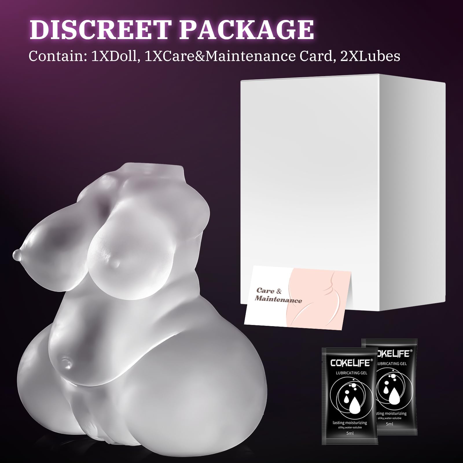 Male Sex Doll Male Masturbator, 2.2LB BBW Sex Doll Pocket Pussy Sex Toy for Men, Realistic Sex Dolls with Dual Textured Vagina Anal Channels, Clear Pocket Pussy Big Ass Adult Toys for Men Masturbation