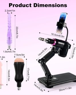Jynkry Mini Sex Machine Automatic Thrusting Dildo Machine, Compact Love Machine with 2 Dildos & Masturbator Cup, 360° Multi-Angle Adjustable Stand & 3XLR Connector, Adult Toys for Men Women