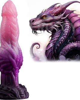 7.2″ Fantasy Monster Dildo with Knot U & G-spot Dragon Dildo with Suction Cup, Long Anal Plug Adult Sex Toys & Games for Women Men Couples (DrakoPod)