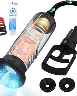 Penis Vacuum Pump, Manual Penis Enlarger Enlargement Extend Pump Air Pressure Device, Adult Male Sex Toys for Men Stronger Bigger Erections with 3pcs Suction Sleeves