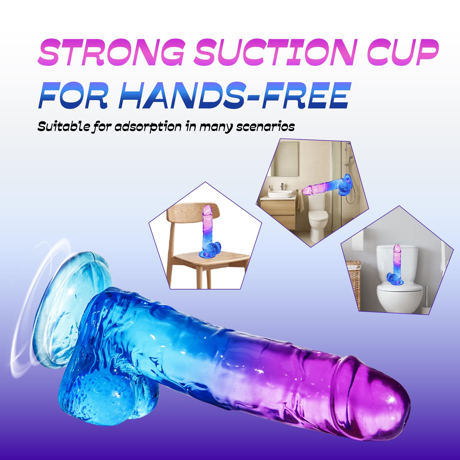 7.8” Realistic Dildo for Women & Couples, Dual Density Silicone G-Spot Toy with Strong Suction Cup, Soft Skin-Like Waterproof Design for Solo Play, Shower & Bedroom