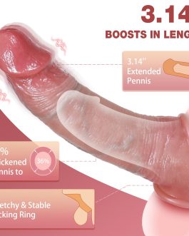 Penis Sleeve Cock Sleeve Vibrator – Male Sex Toys for Men Penis Extender Vibrating Cock Ring, Smart App & Remote Control 10 Modes, Adult Toy Reusable Realistic Penis Enlarger Thicken for Men Couples