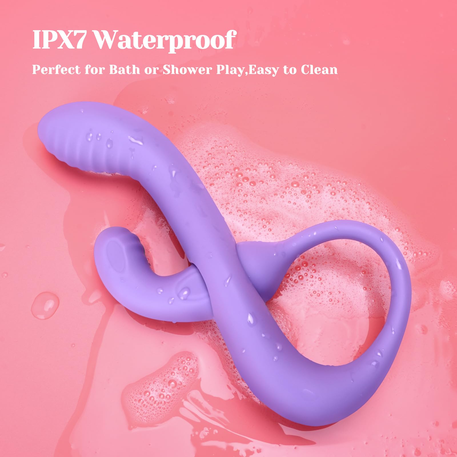 Tracy's Dog Vibrator Sex Toys - Transformable Rabbit Vibrators for Women, Clitoral & Anal G-Spot Stimulation, Soft Double-Ended Dildos for Solo & Partner, Remote Adult Toy with 10 Vibrations, Wizzy