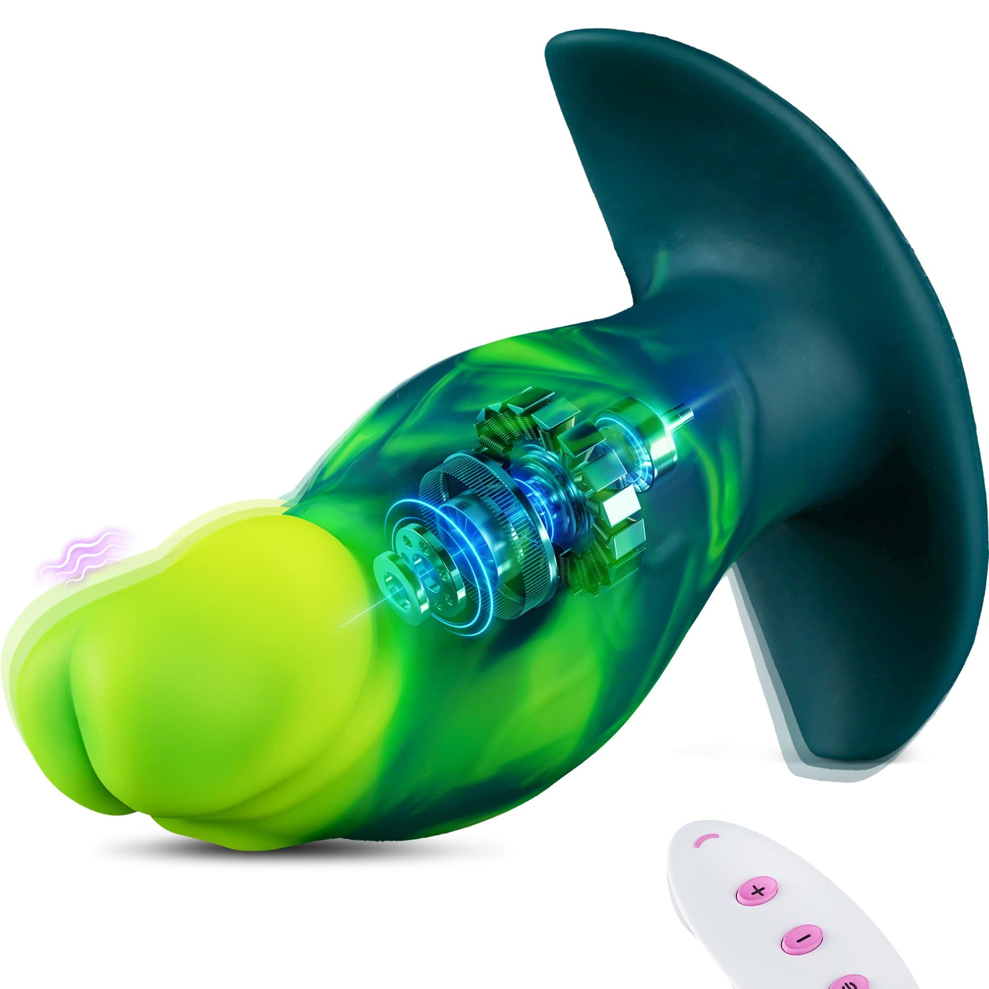 6.5" Vibrating Butt Plug Large Buttplug, Vibrating Anal Plug Prostate Massage Anal Vibrator Dilator for Training & Stretching, Silicone Prostate Dildo with Safe T-Base, Adult Sex Toys for Men Women