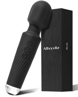 Vibrator Wand Vibrators | Sex Toys Vibrator Dildo for Women | Adult Toys with 20 Patterns & 8 Speeds, USB Rechargeable Vibrating Clitoral Stimulator Sex Toy | Gifts for Women (Black)