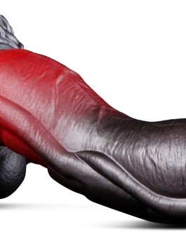 8” Fantasy Dragon Dildo with Balls, Monster Dildo Huge Thick Horse Dildo | Silicone Creature Dildos with Suction Cup, Giant Alien Cock Girthy Ribbed Anal Toy, Curved Sex Toys for Man Women Couple
