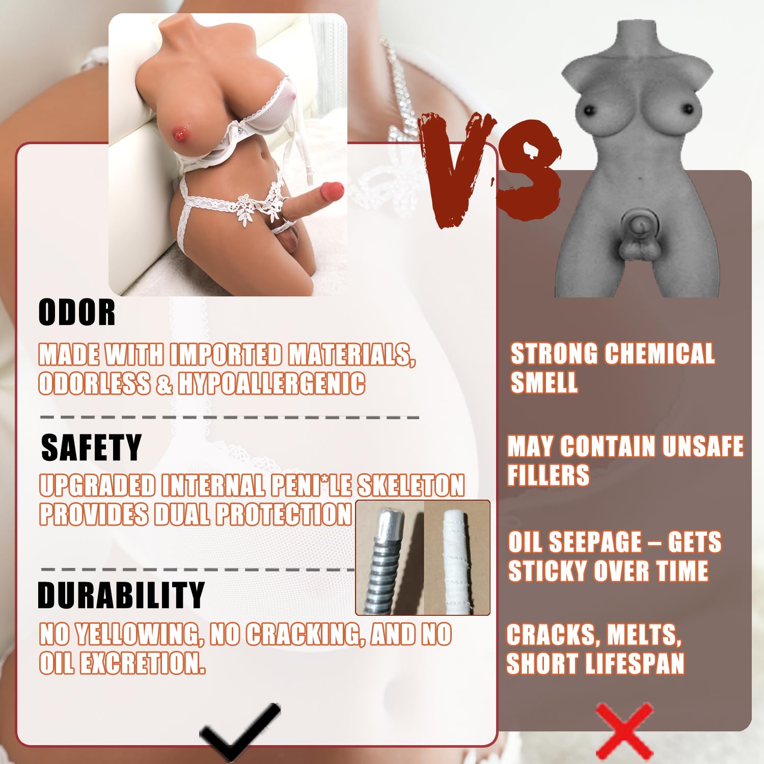 38LB Shemale Torso Sex Doll with Realistic Dildo Big Boobs Anal Sex, Male Sex Doll for Women Transsexual Shemale Adult Toys Male Masturbators Unisex Anal Sex Stroker for Couple Men Women