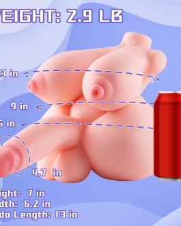 Male Masturbator Sex Doll for Men Pocket Pussies Realistic Adult Sex Toys for Men, Adult Toys Male Masturbator Pocket Pussy 4 in 1 Sex Toys with Penetrable Nipples, Shemale FUTA Sex Doll with 4 Holes
