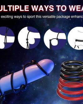 Adjustable Penis Ring Set Sex Toys for Men, 9 PCS Silicone Cock Rings for Men Erection Sex Adult Toys, Cockring Cock Sexual Stimulation Device Couples Male Sex Toys Pleasure Cock and Ball Ring