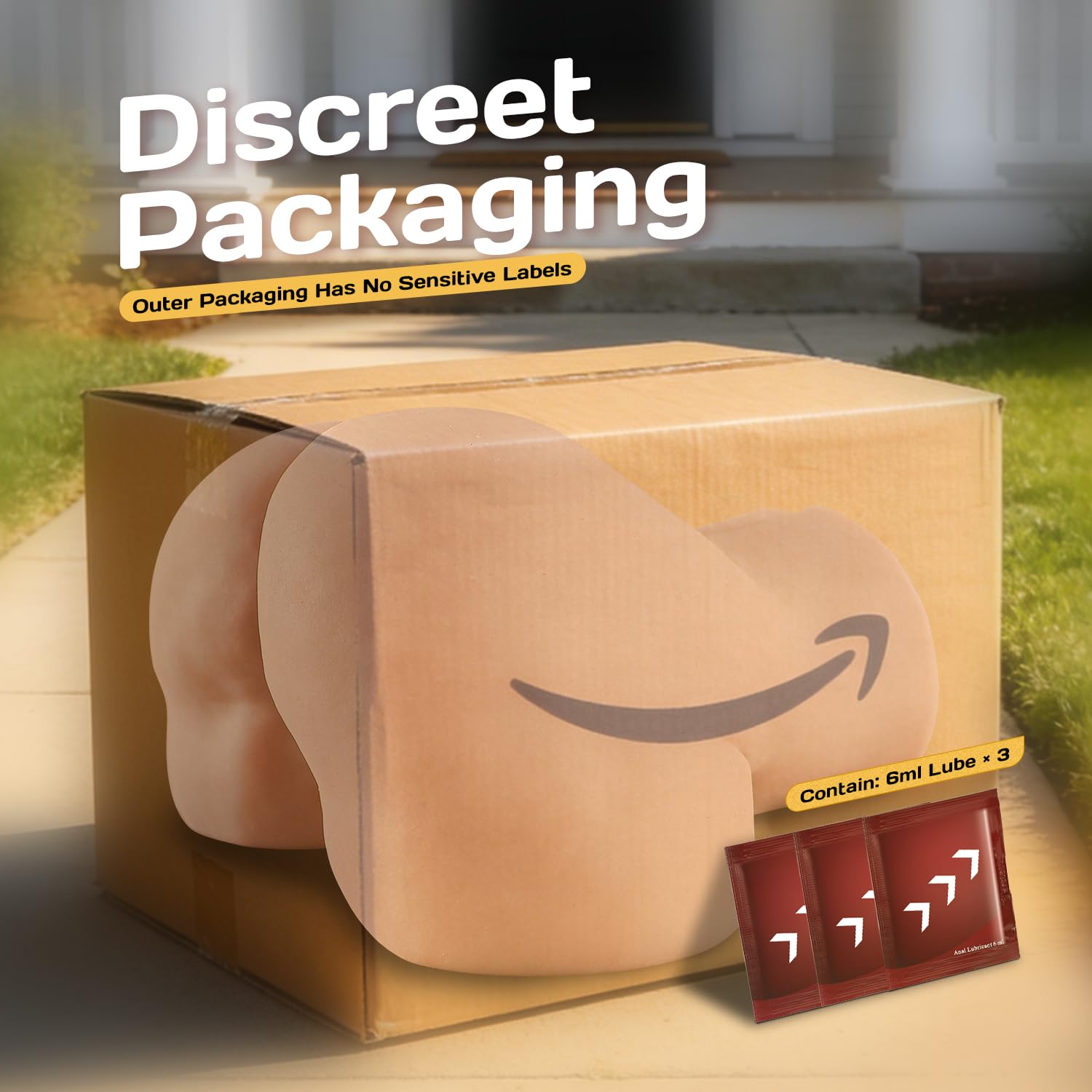 Sex Doll Pocket Pussies for Men Male Masturbator Realistic Adult Sex Toys for Men, Flesh 4.5LB Stroker Ass 3D Soft Butt Light with Vagina and Anal Channel for Several Sex Positions (Flesh)