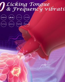Clitoral Rose Sex Toys Vibrator Stimulator for Women, Licking Tongue Vibrating Rose Adult Toys with 10 Modes Vibration, for Couples Female Anal Clitoris Nipple Ears for Her