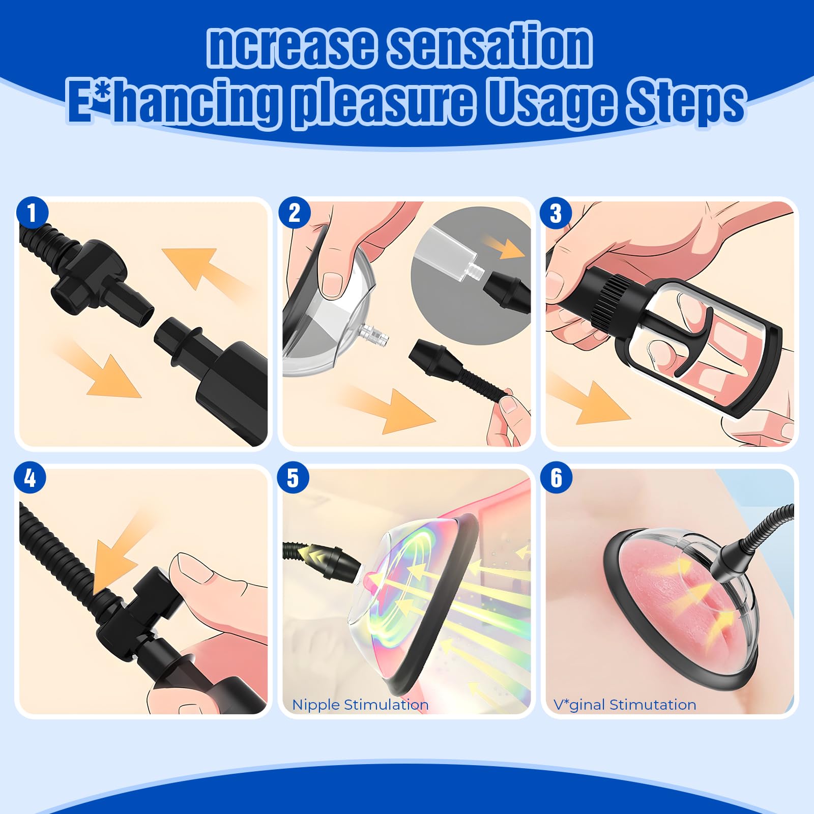 Penis Pump Pussy Pump 2 in 1 Adult Toy, Manual Vacuum Pennis Extender with Nipple & Clit Suckers, Mini Pocket Pussy& Cock Ring Kit, Male Masturbator, Couples Sex Toys - Pumps & Enlarger