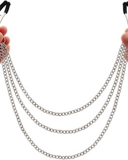 BDSM Nipple Clamps Couples Sex Toys, Bondage Gear & Accessories Sex Restraints, Nipple Clips for Adult Play Adjustable Clamps with Chains Stimulates Women, Sensory Game Play Adult Toys for Bedroom Fun