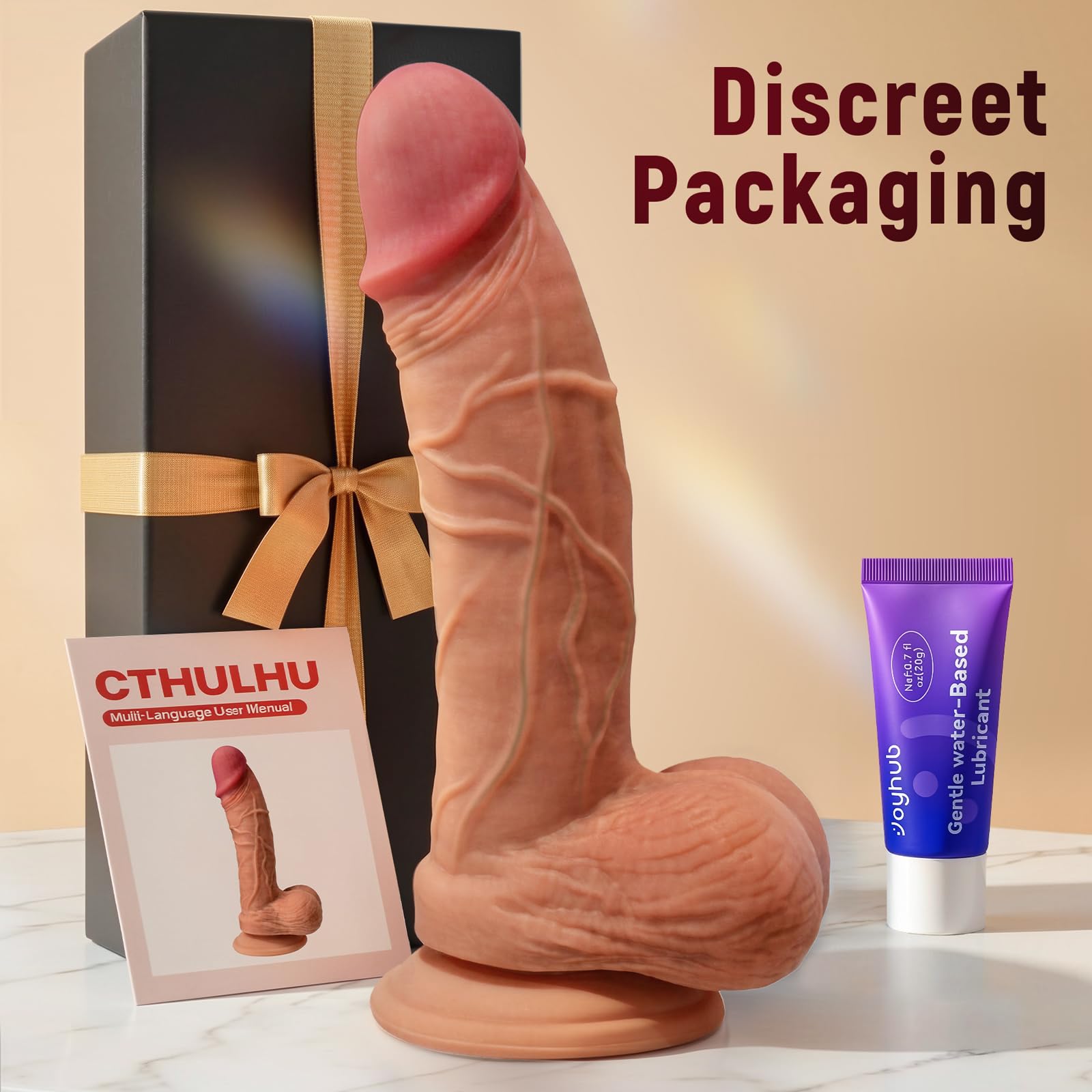 Coocfan 7" Realistic Silicone Dildo Sex Toys, Soft Liquid Dildos with Suction Cup Adult Anal Butt Plug, 1.4" Width Lifelike Veiny Texture, Hands-Free G-Spot Design for Women, Men Beginner & Couples