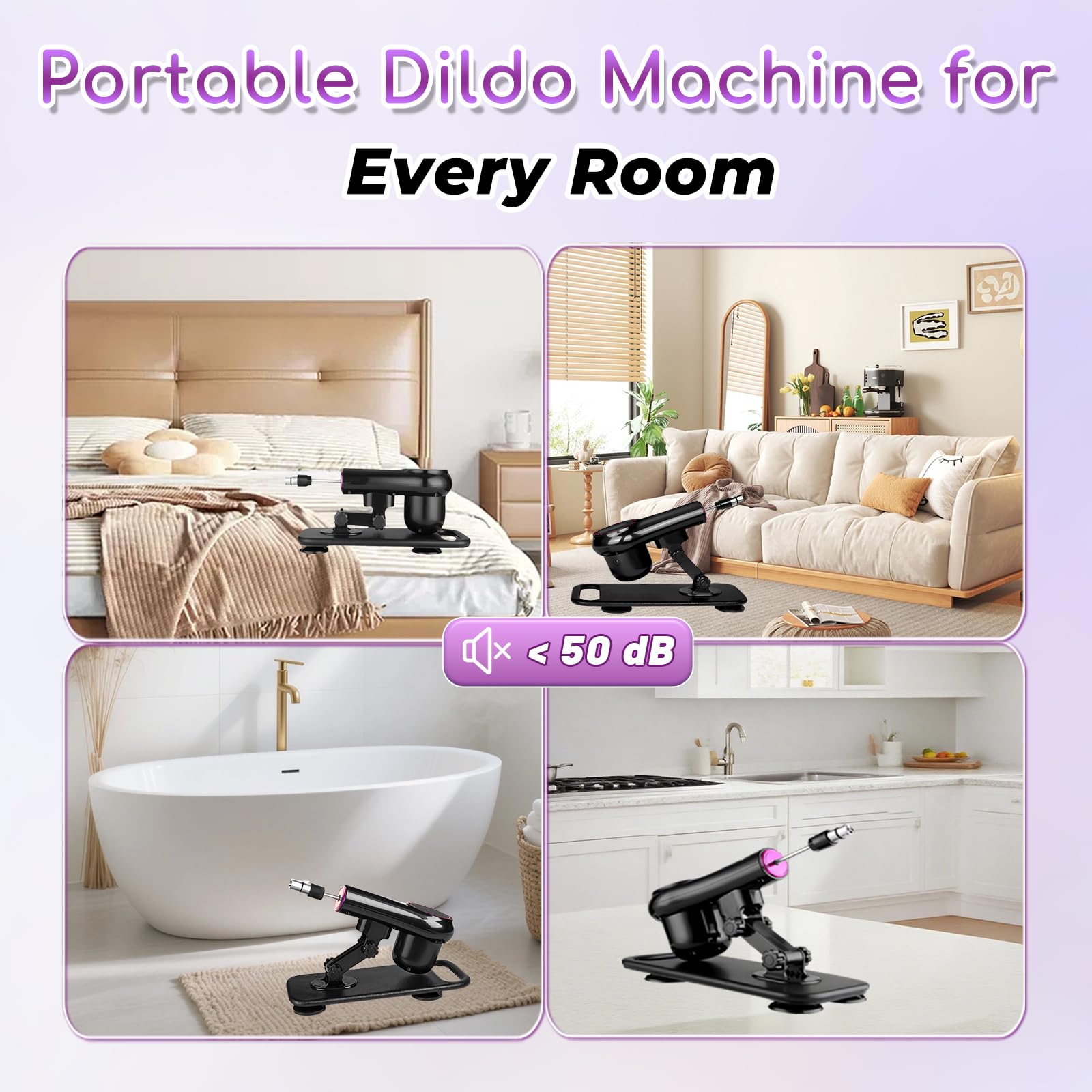 Sex Machine Thrusting Dildo Machine with Suction Cup Adapter, 3XLR Connector Fuck Machine with Remote Control, Dildo Machine Adjustable Angle Hands-Free Adult Sex Toy