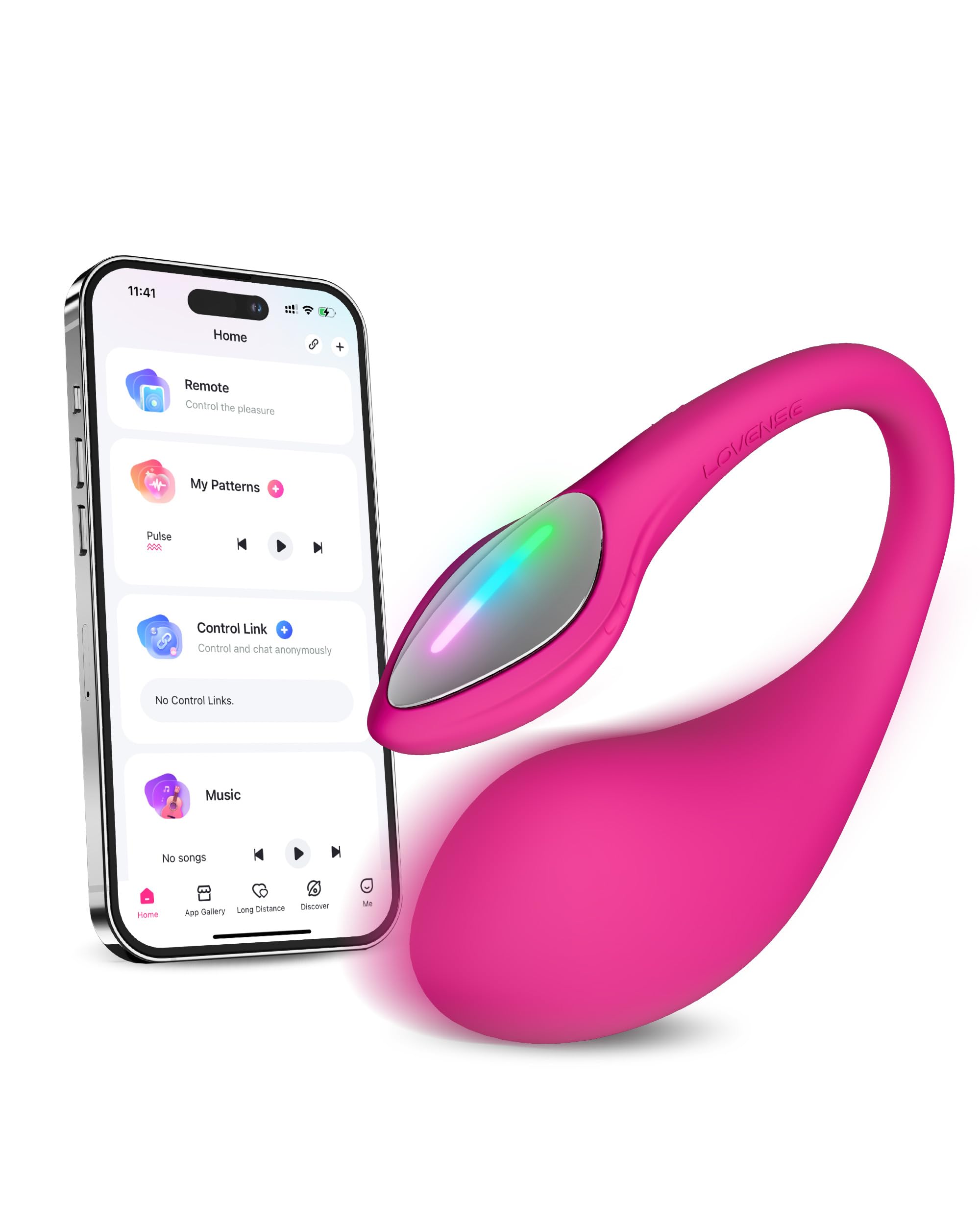 LOVENSE Lush 4 G spot Vibrator Couples Sex Toys, Powerful Wearable Egg Vibrators APP Remote Control Long Distance Adult Sex Toys & Games with LED Light, IPX7 Waterproof, Discreet, Rose