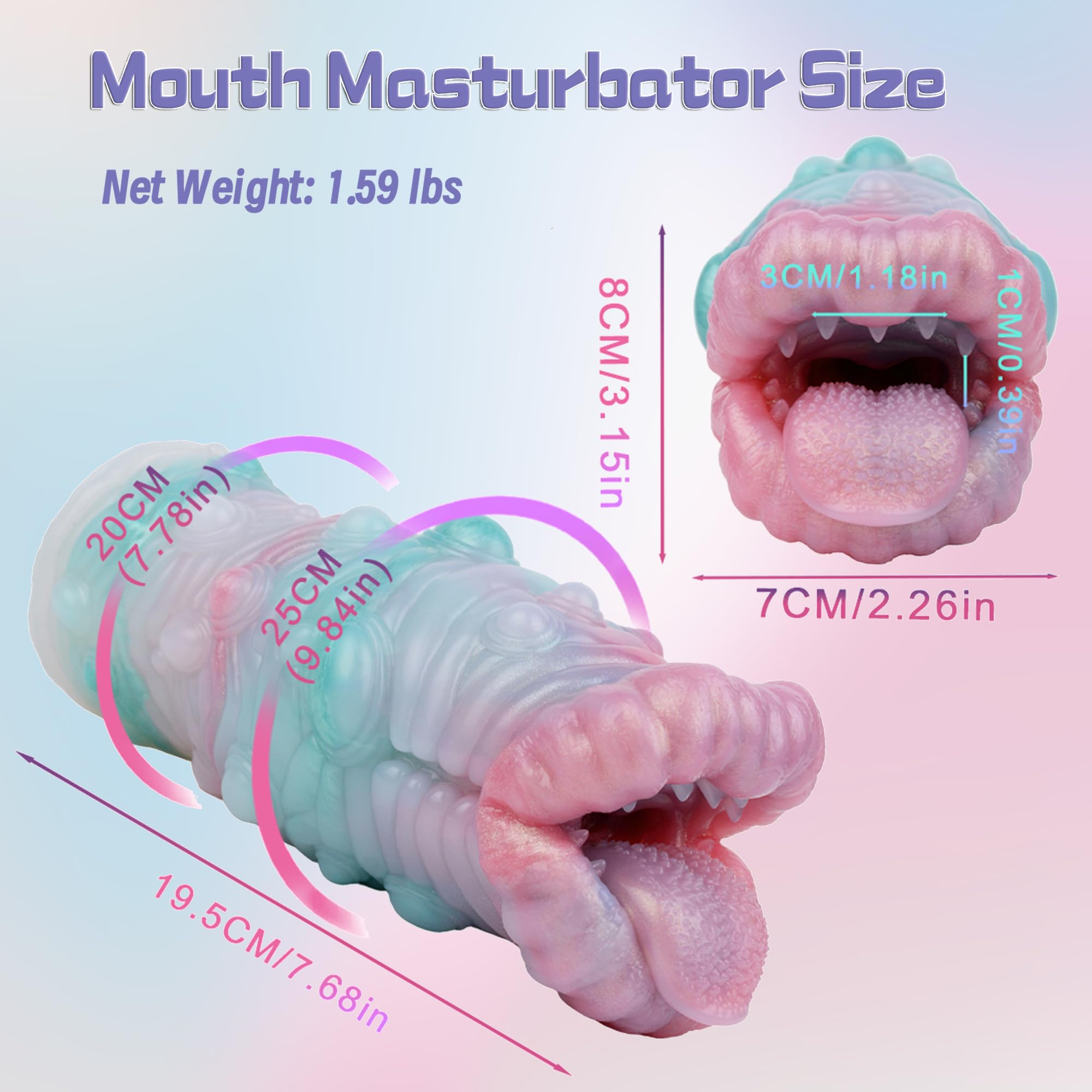 Fantasy Masturbator Male Masturbator Mouth Stroker 7.68 in,Male Masturbators Cup,Pocket Pussy Adult Sex Toys for Men,Masturbation Penis Stroker Vagina Onahole